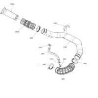 Durite - Hose Molded Sea-Doo 1630cc 2021-2025 référence 273000417 jet 27 casse jet ski seadoo